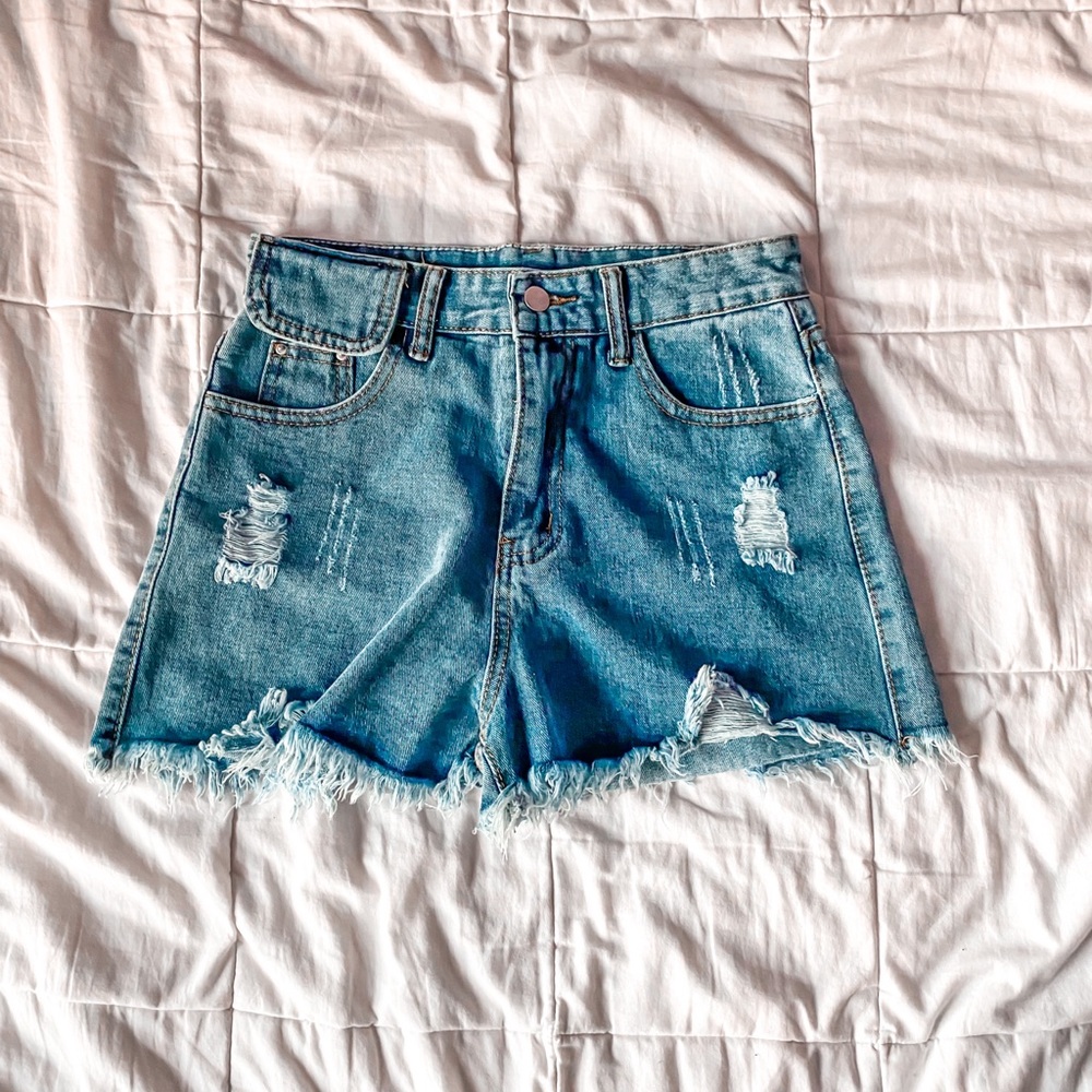 High waisted denim Jean shorts size small